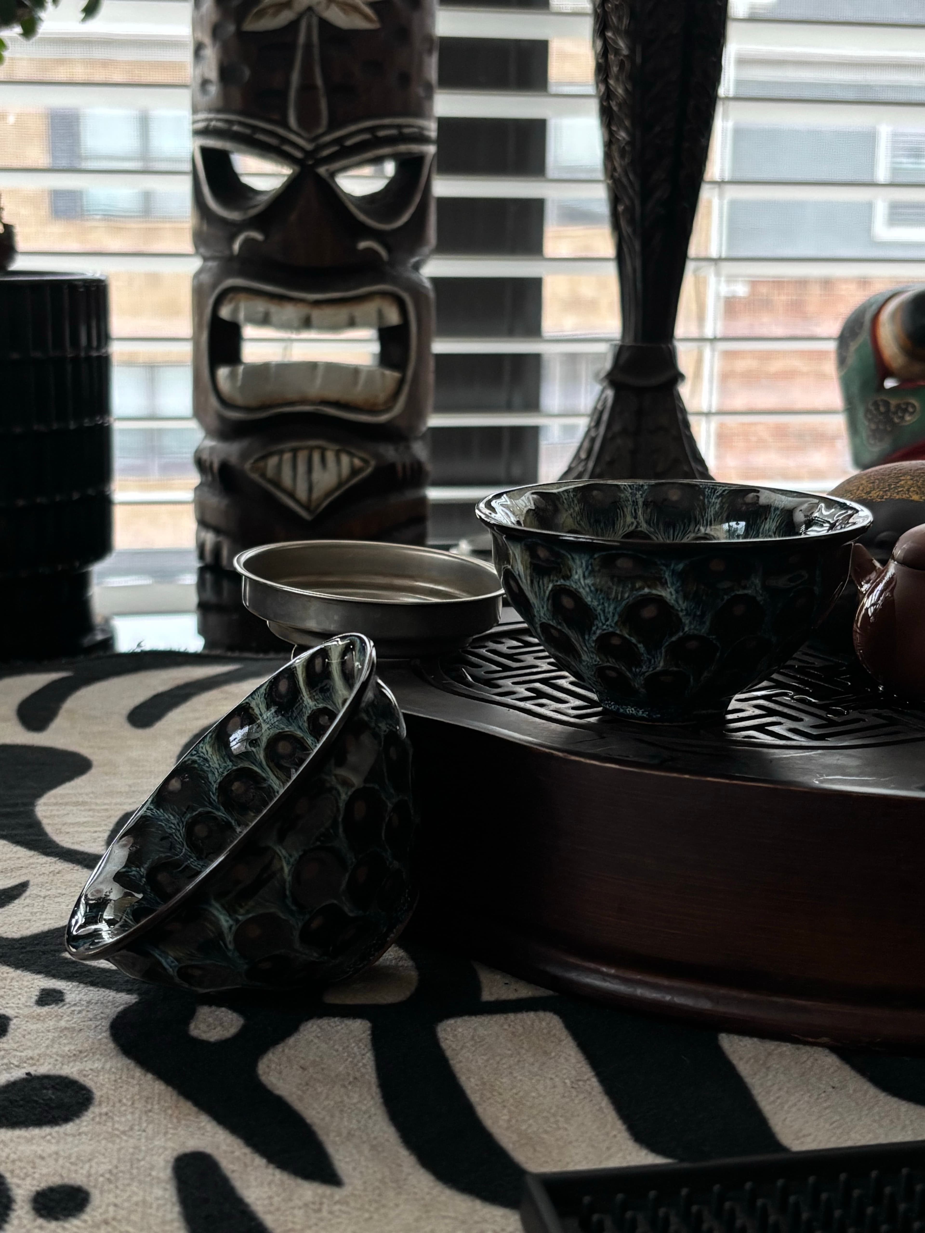 Tea Bowl 110 ml “Royal Peacock” (ceramic)