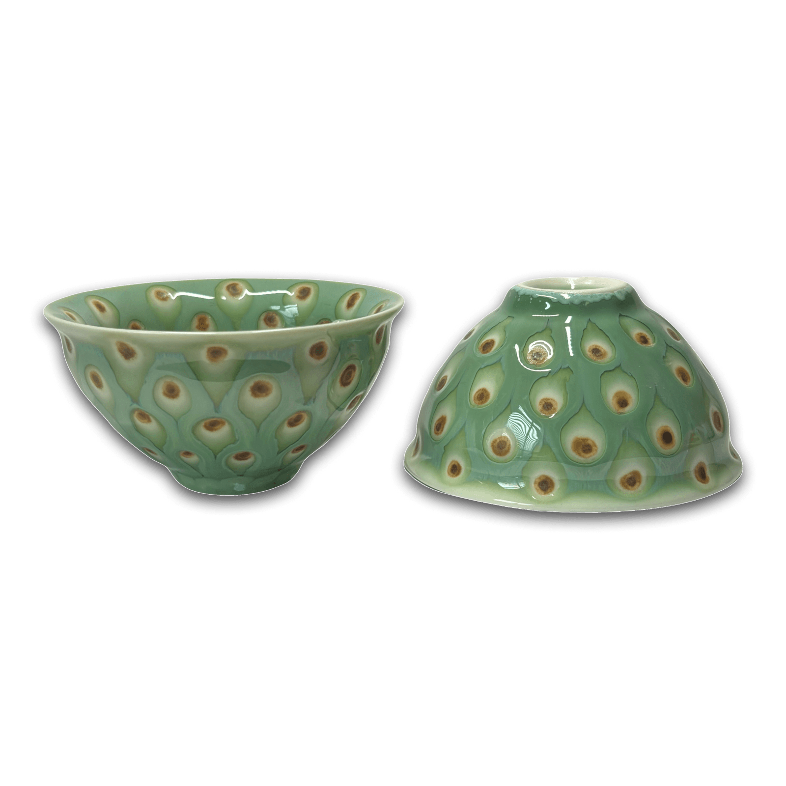 Tea Bowl 110 ml “Royal Peacock” (ceramic)