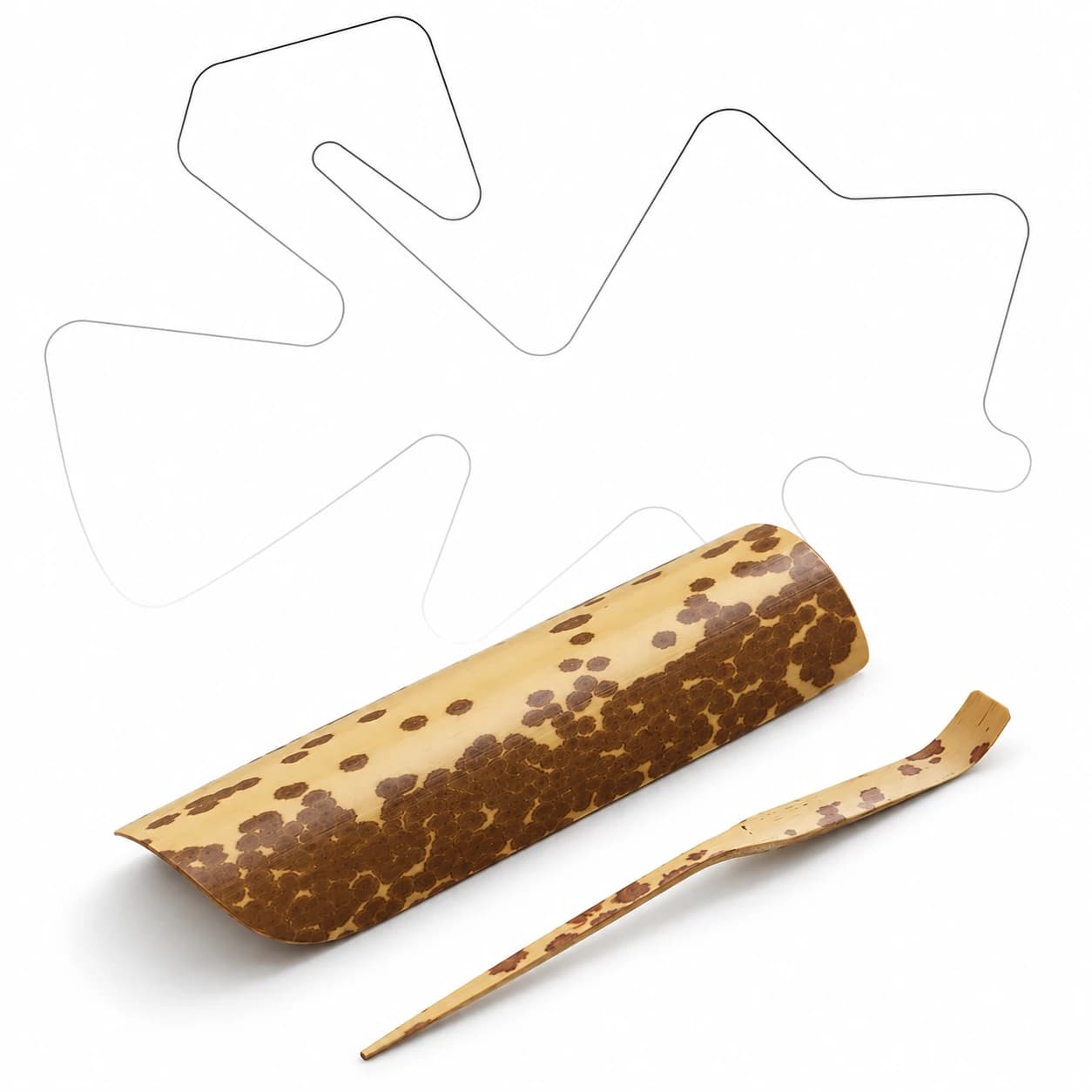 Anji Mottled Bamboo Tea Scoop — Cha Ze