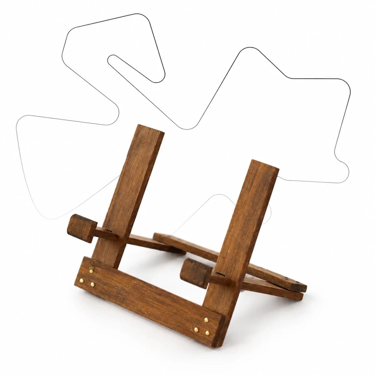 Folding Bamboo Display Stand for Tea Cakes & Crafts