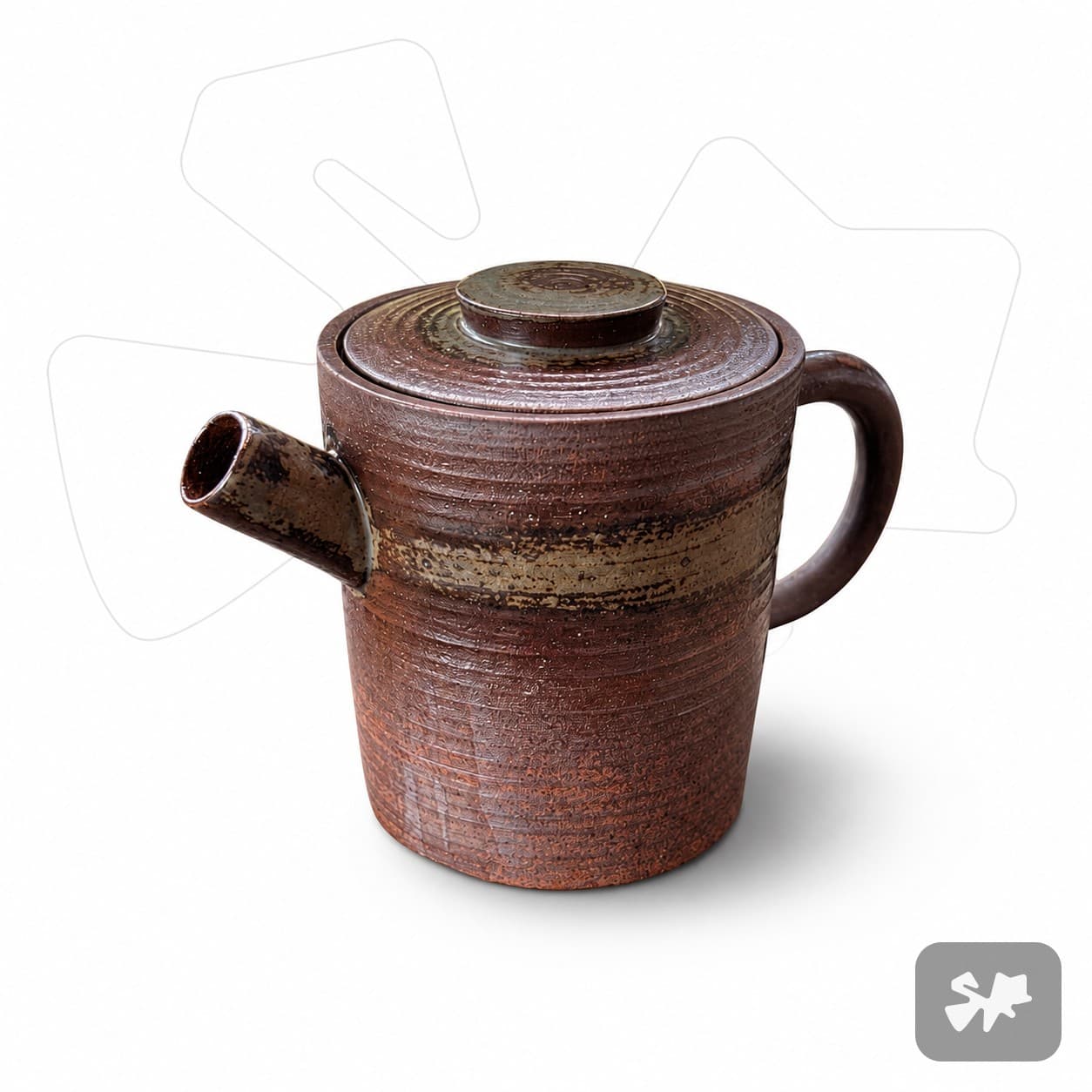 Ceramic Chinese Teapot 110 ml – Mini Pitcher Design, Dark Glaze, Fast Pouring