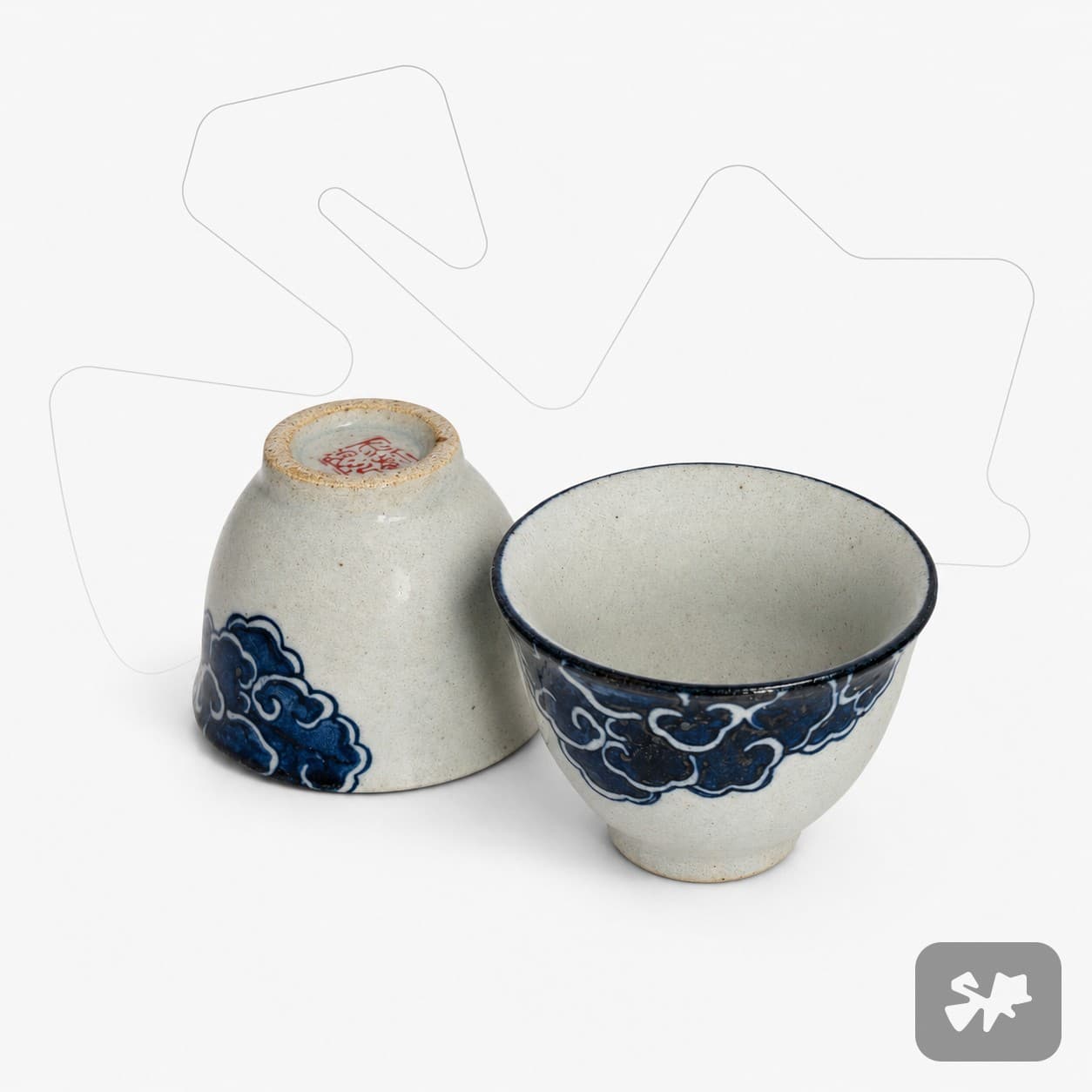 Retro Tea Bowl 60ml Chinese tea cup (1 pc)
