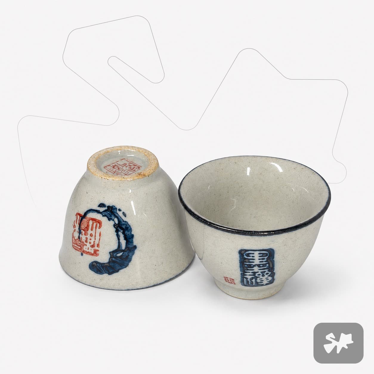 Retro Tea Bowl 60ml Chinese tea cup (1 pc)