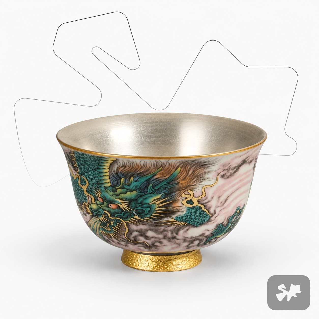 Chinese Qinglong Porcelain Tea Cup – Traditional Gongfu Master Cup