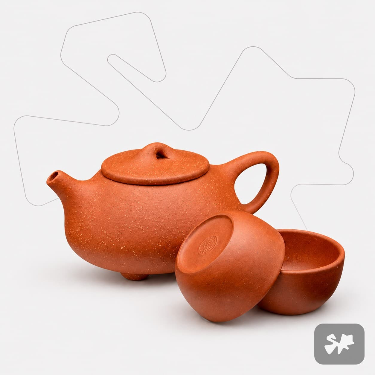 Shi Piao Teapot 260ml (+ 2 cups)
