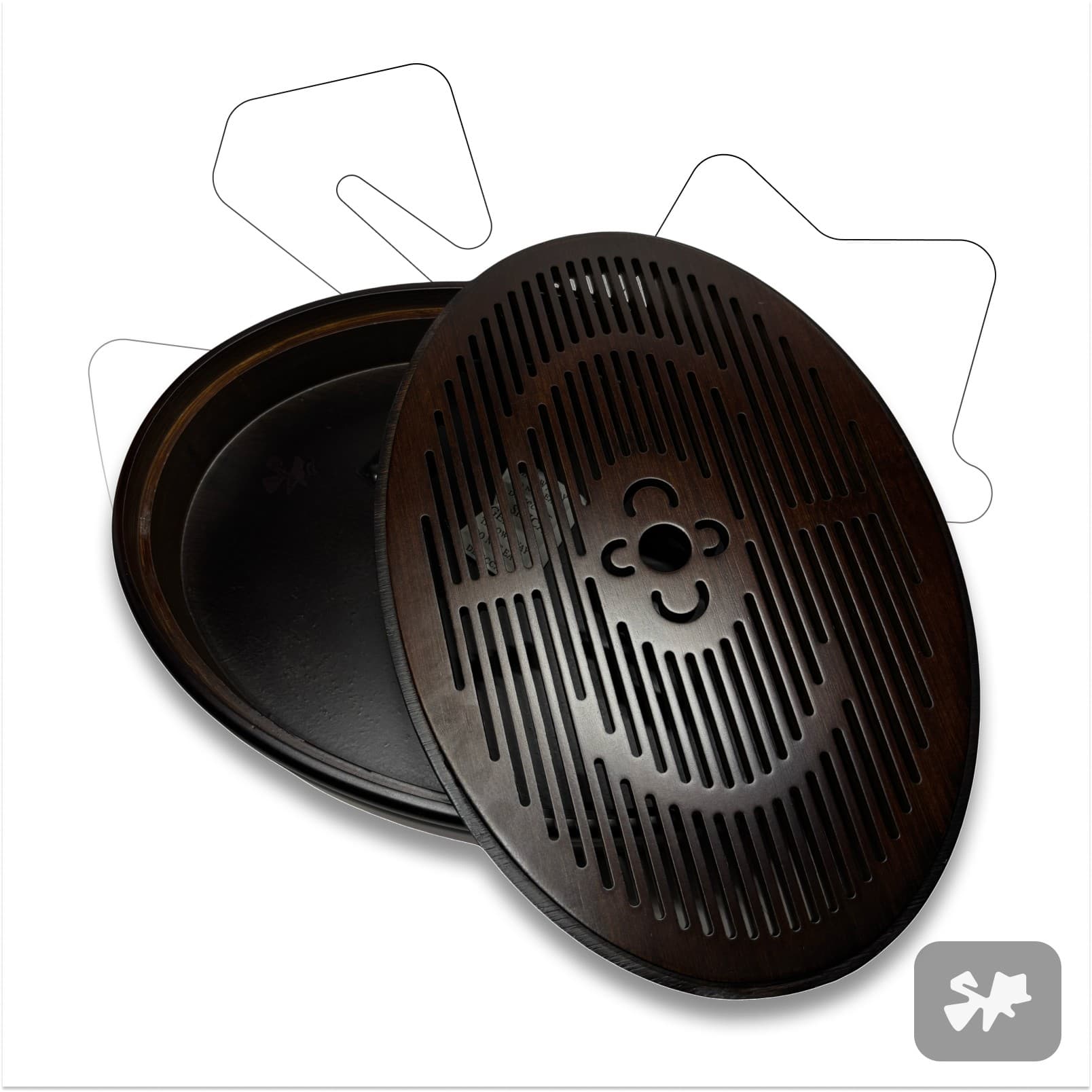 Oval Bamboo Tea Tray — Bamboo Gongfu Cha Board