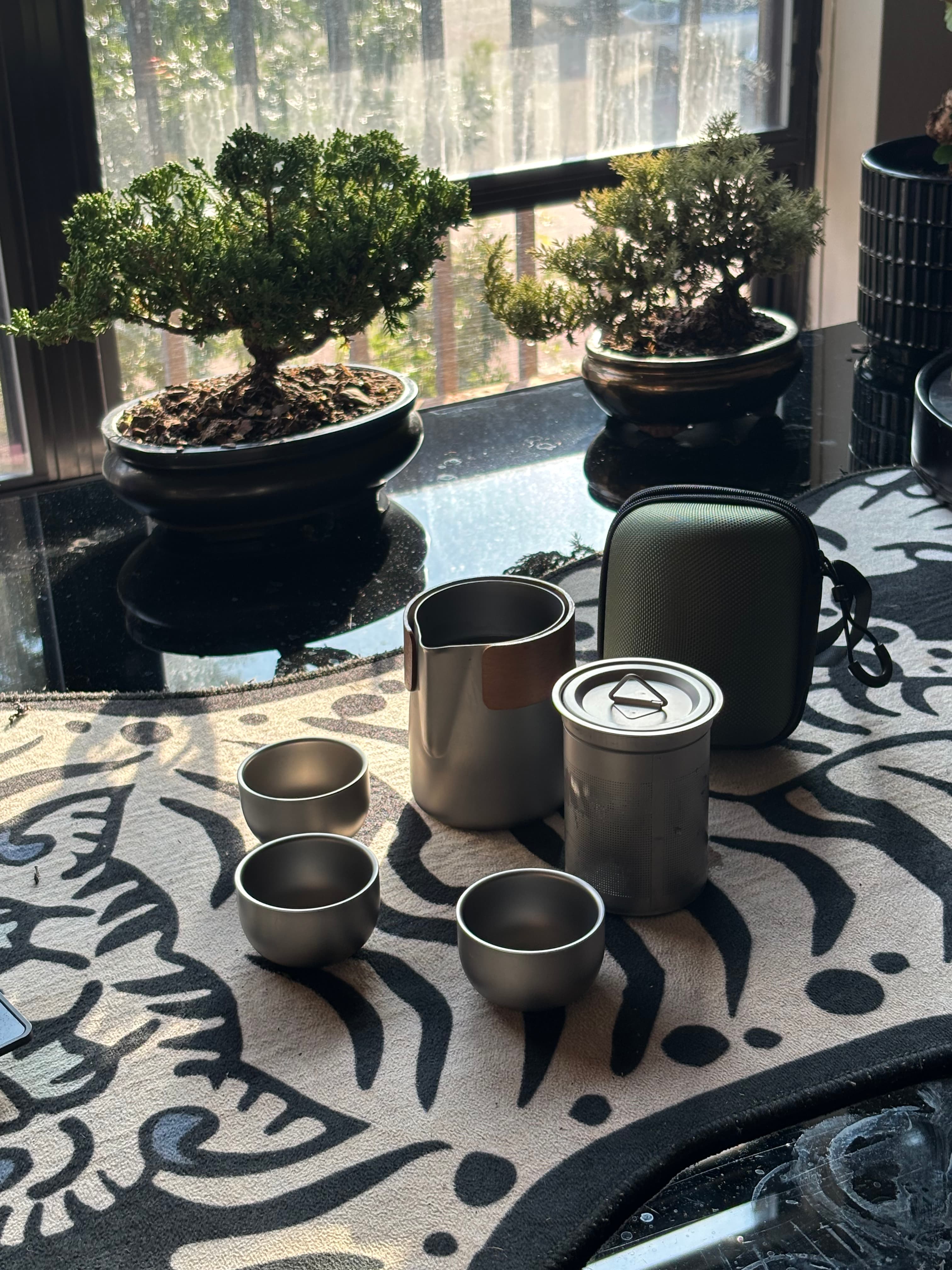 Portable Titanium Tea Set